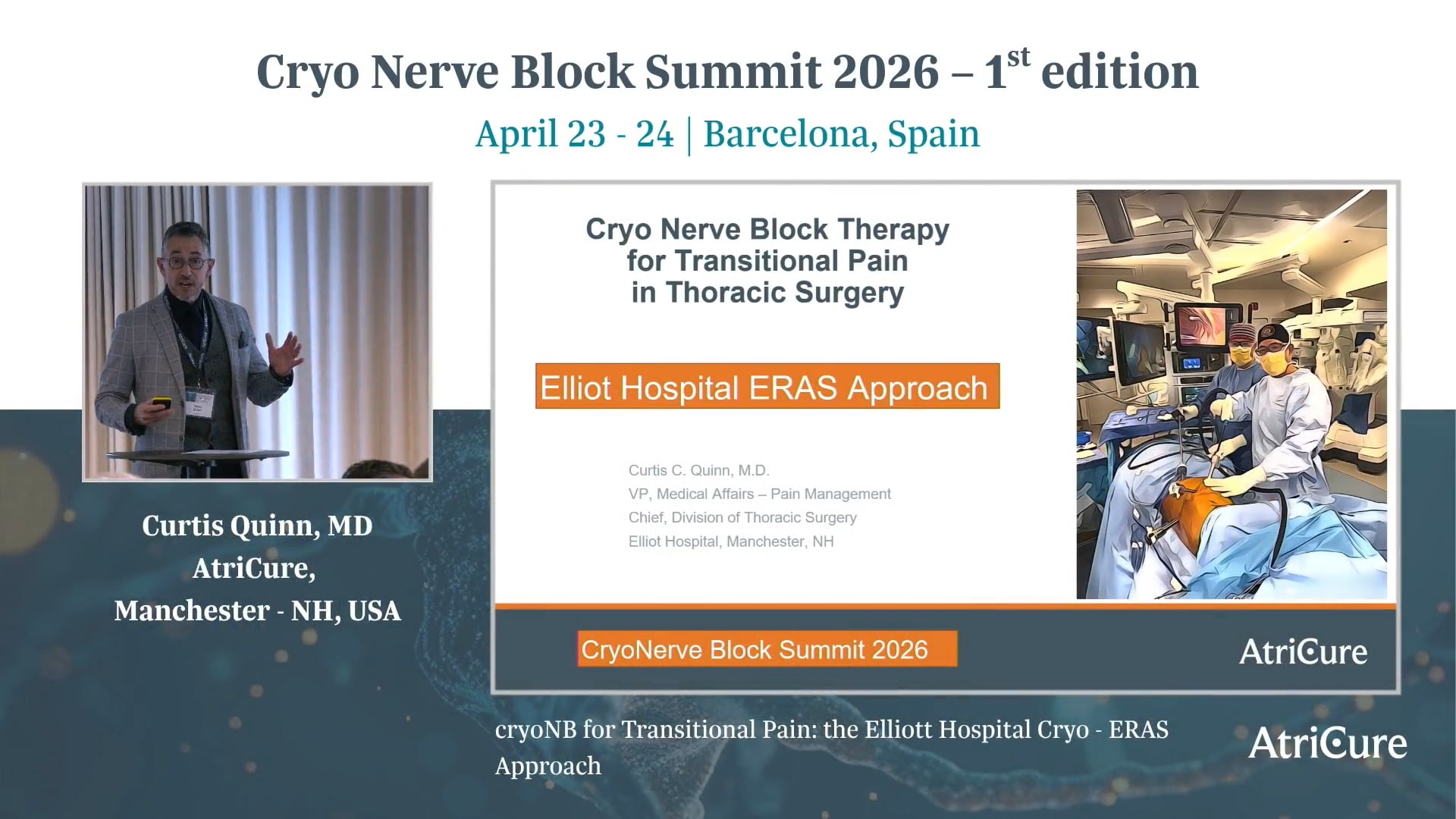 cryoNB for Transitional Pain: the Elliott Hospital Cryo - ERAS Approach